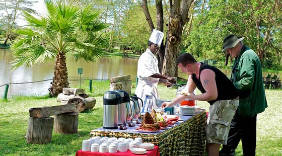 Voyager Ziwani Camp Bush Breakfast